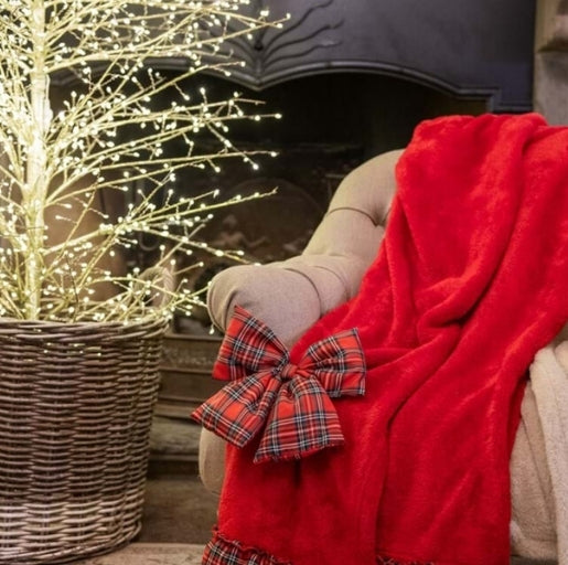 PLAID SHERPA CON FIOCCO ASSORTITO