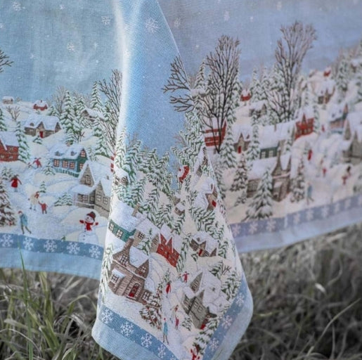 TOVAGLIA GOBELIN NATALE "BORGO ALPINO"