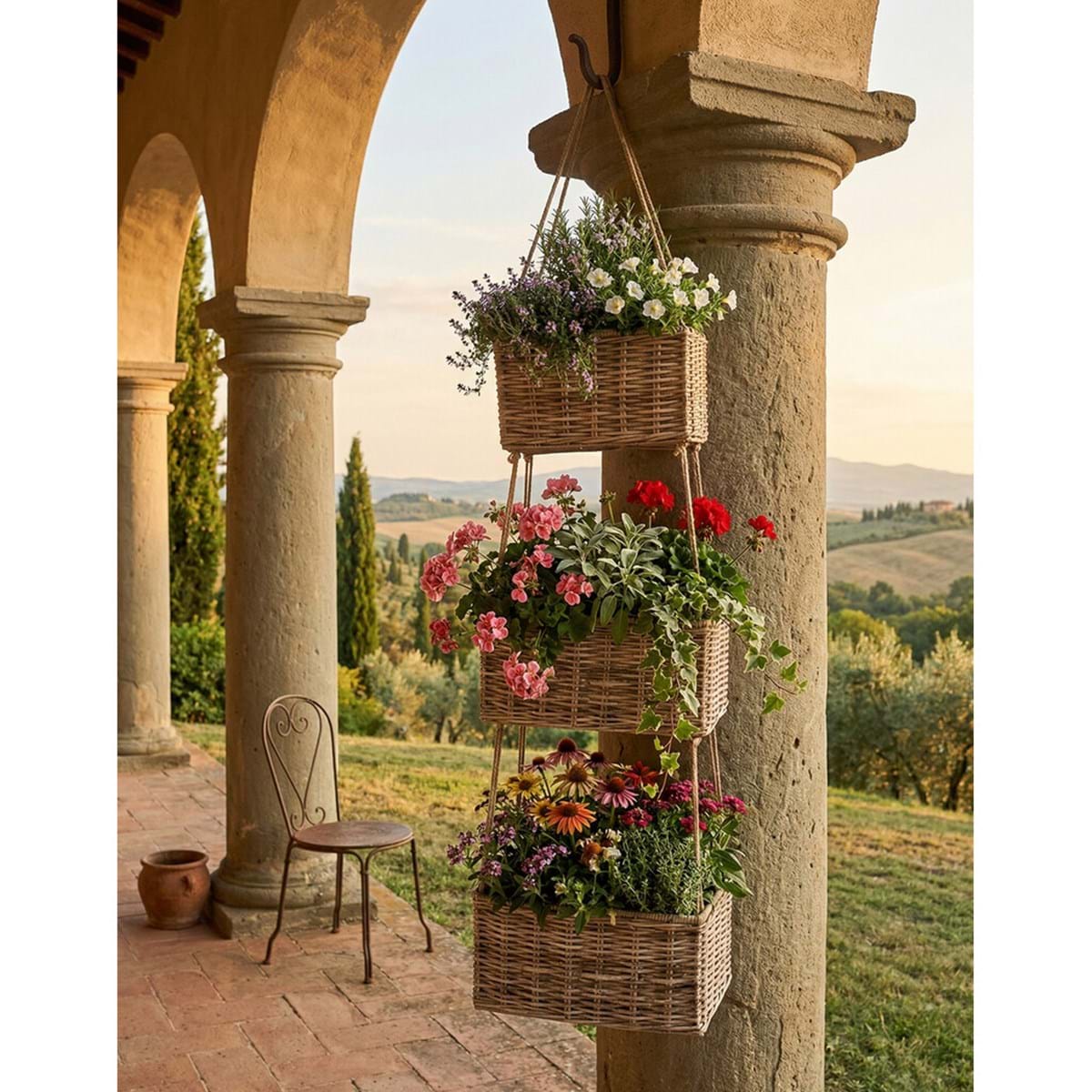 PORTA PIANTE IN RATTAN "AZUCENA" di BLANC MARICLO'