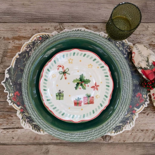 PIATTO FRUTTA ASS. "HOLLY & JOLLY"