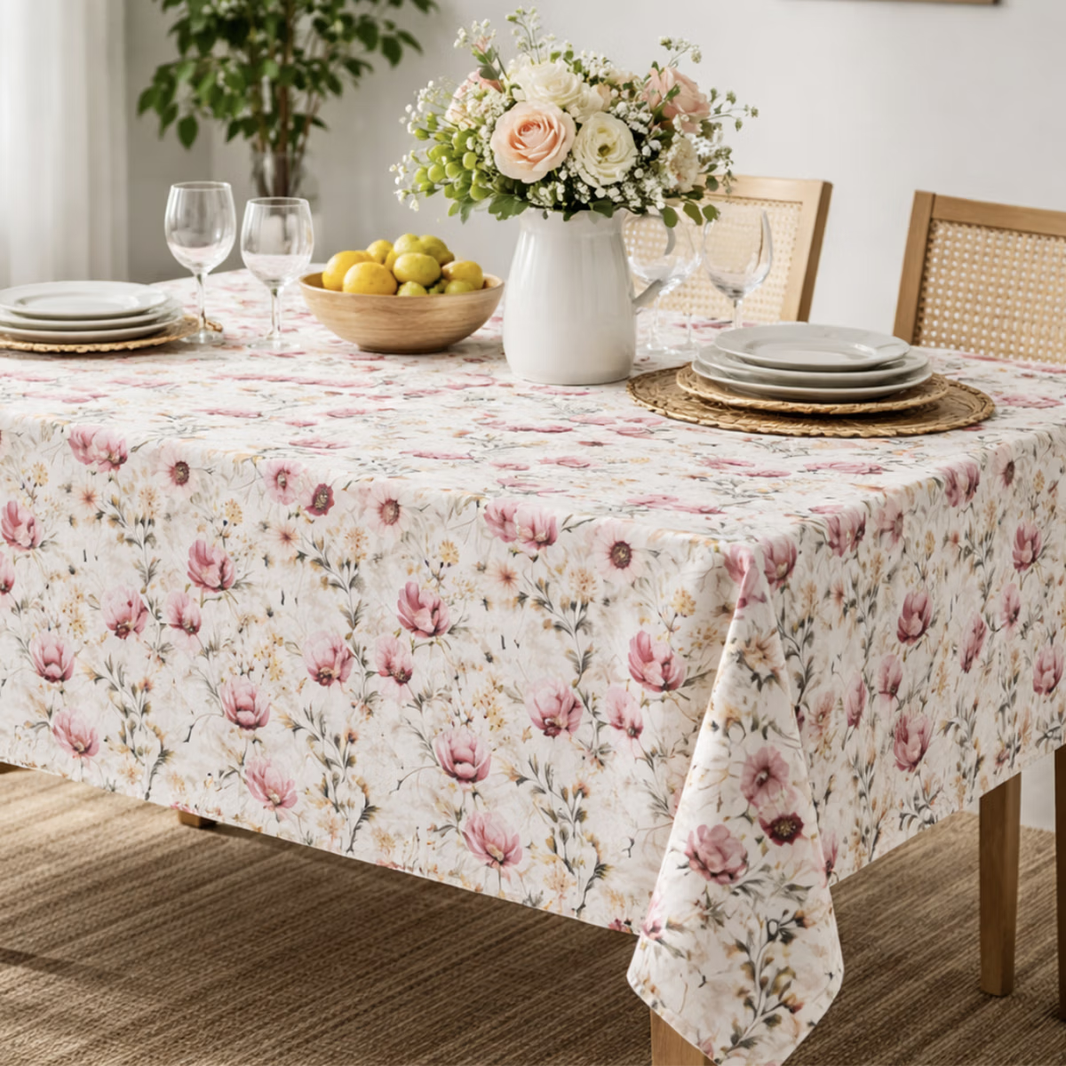 TOVAGLIA DA TAVOLA ANTIMACCHIA CON STAMPA DIGITALE "DEBUSSY"