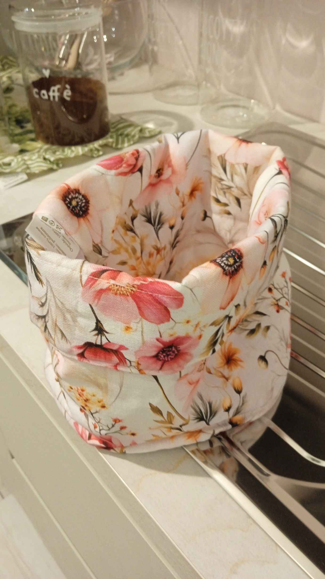 CESTINO ROTONDO CON STAMPA DIGITALE "DEBUSSY"