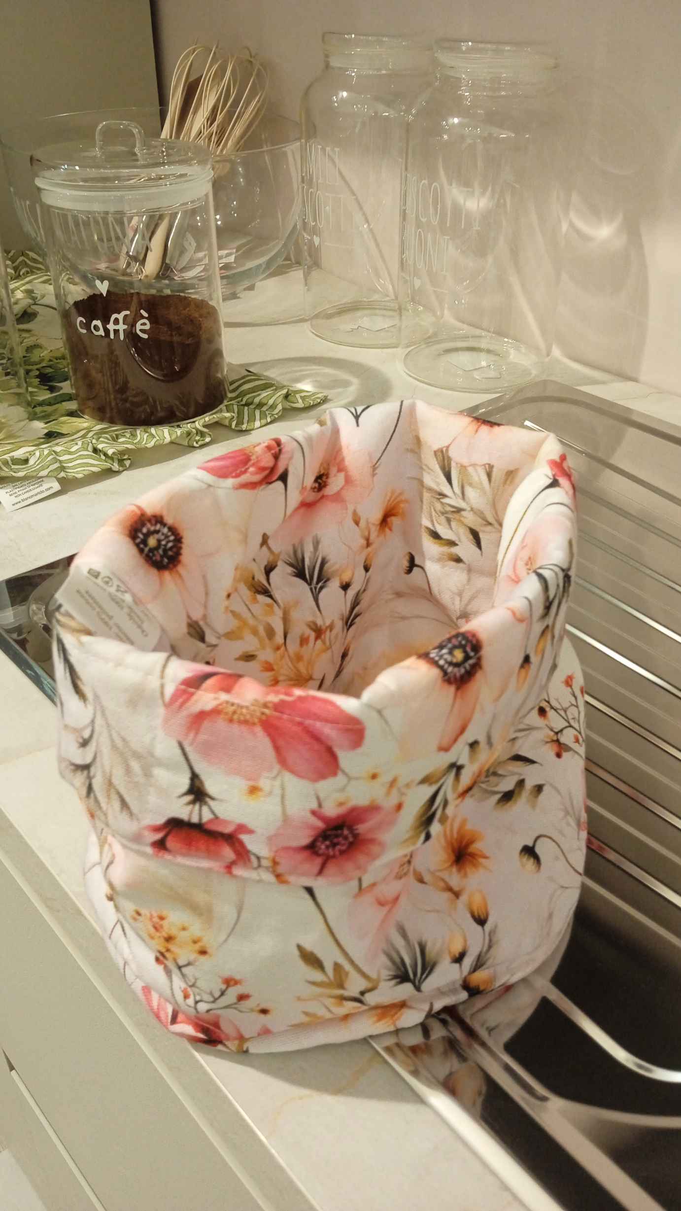 CESTINO ROTONDO CON STAMPA DIGITALE "DEBUSSY"