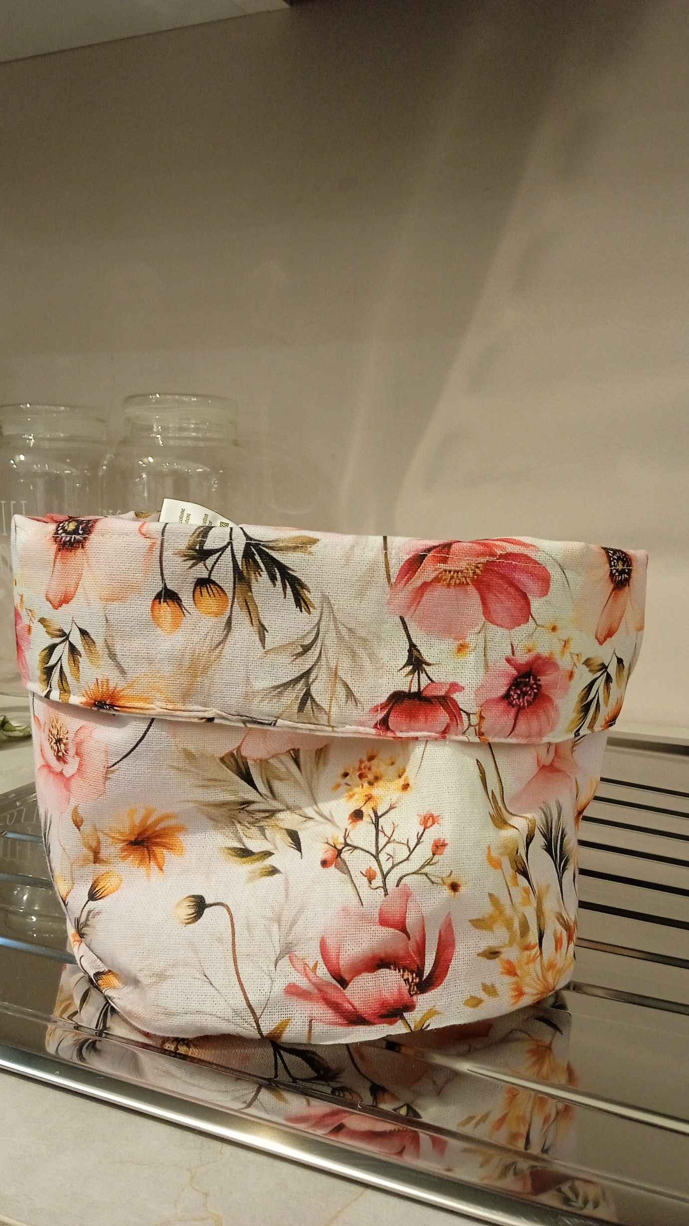 CESTINO ROTONDO CON STAMPA DIGITALE "DEBUSSY"