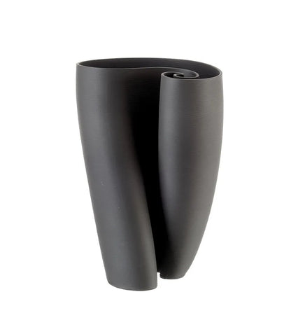 VASO ALTO IN PORCELLANA NERO"GEOMETRIE" L'OCA NERA