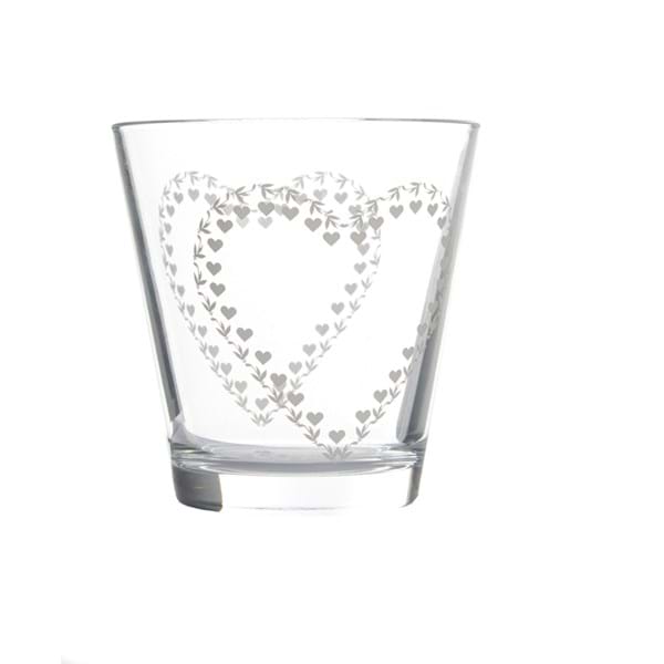 BICCHIERE DECORO CUORE di BLANC MARICLO'
