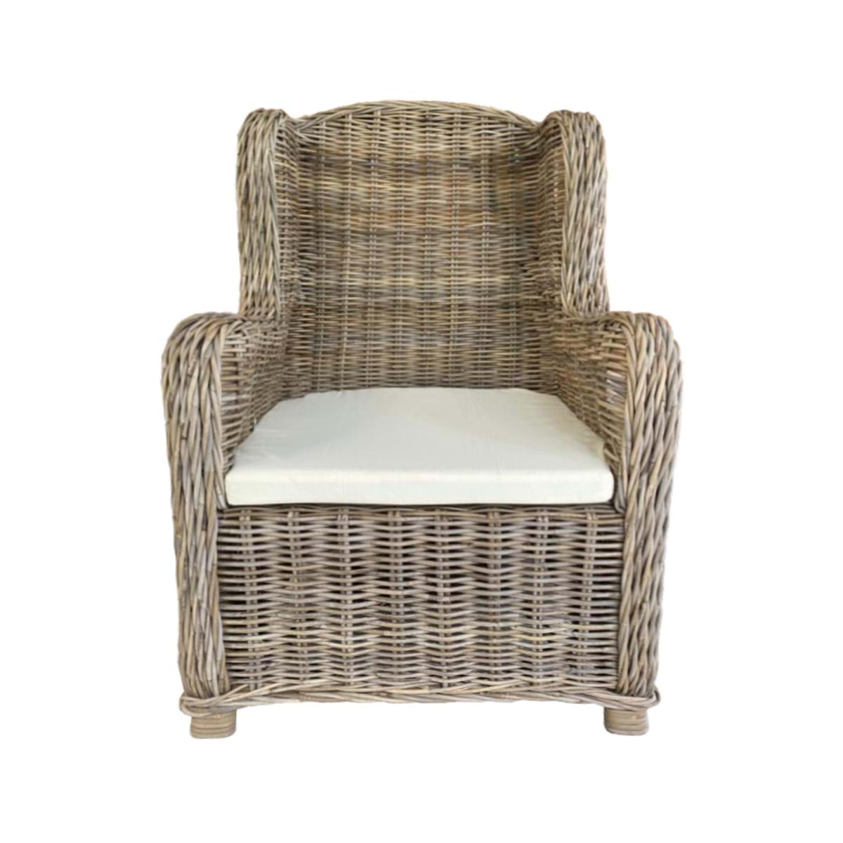 POLTRONA IN RATTAN C CUSCINO "AZUCENA" di BLANC MARICLO'
