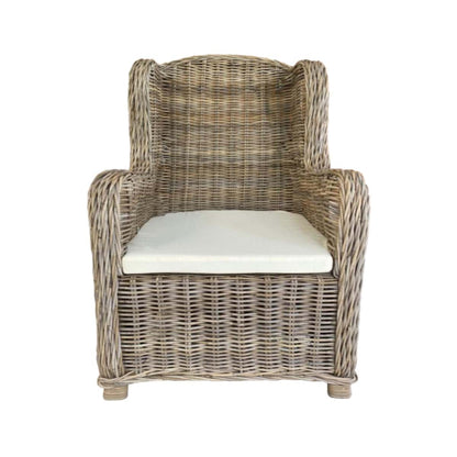 POLTRONA IN RATTAN C CUSCINO "AZUCENA" di BLANC MARICLO'