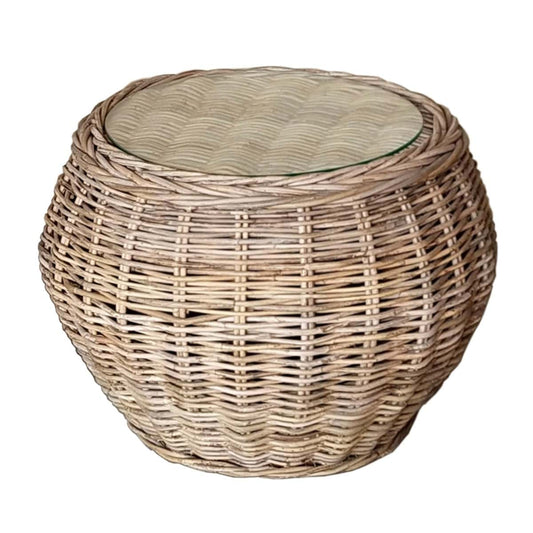 TAVOLINO IN RATTAN "AZUCENA" di BLANC MARICLO'