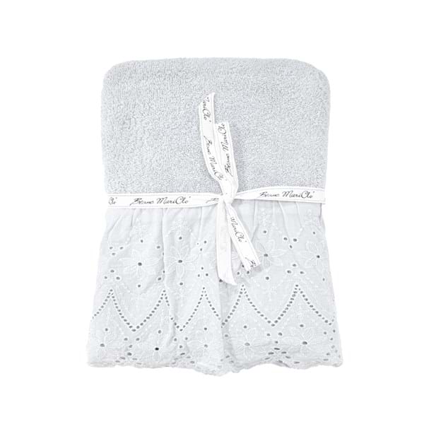 COPPIA ASCIUGAMANO + OSPITE SANGALLO TINTO CAPO 450GSM “FIOR DI SANGALLO”