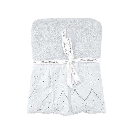 COPPIA ASCIUGAMANO + OSPITE SANGALLO TINTO CAPO 450GSM “FIOR DI SANGALLO”