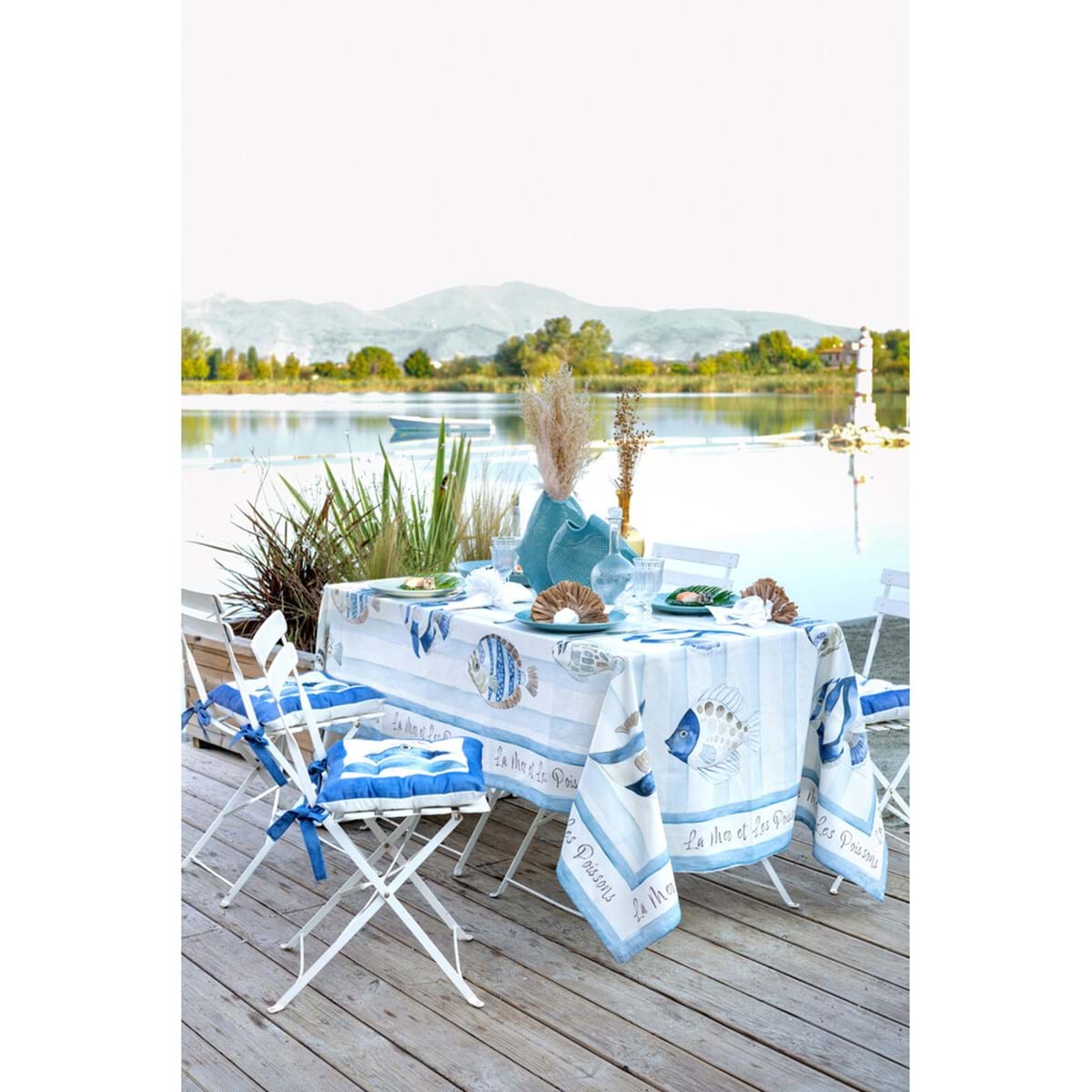 VASO DECORATIVO PESCE " ONDE CERULEE" di BLANC MARICLO'