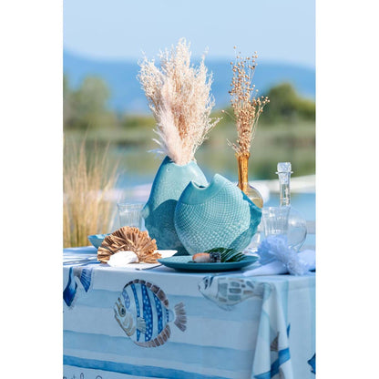 VASO DECORATIVO PESCE " ONDE CERULEE" di BLANC MARICLO'