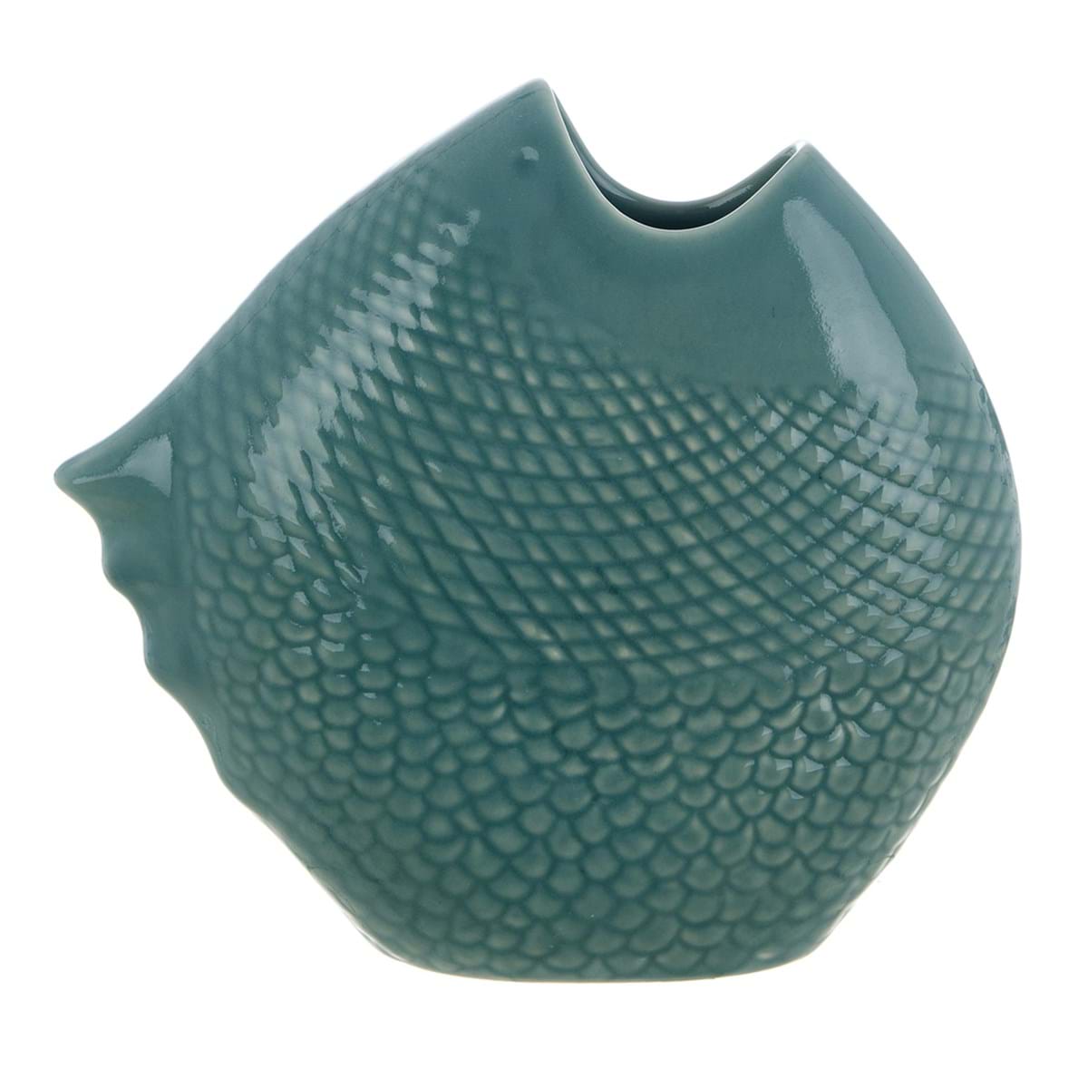 VASO DECORATIVO PESCE " ONDE CERULEE" di BLANC MARICLO'