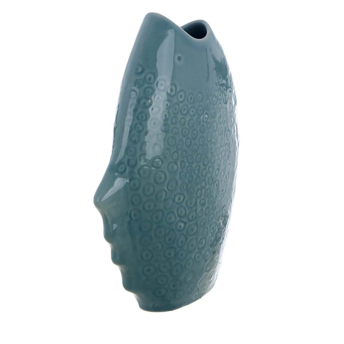 VASO DECORATIVO PESCE " ONDE CERULEE" di BLANC MARICLO'