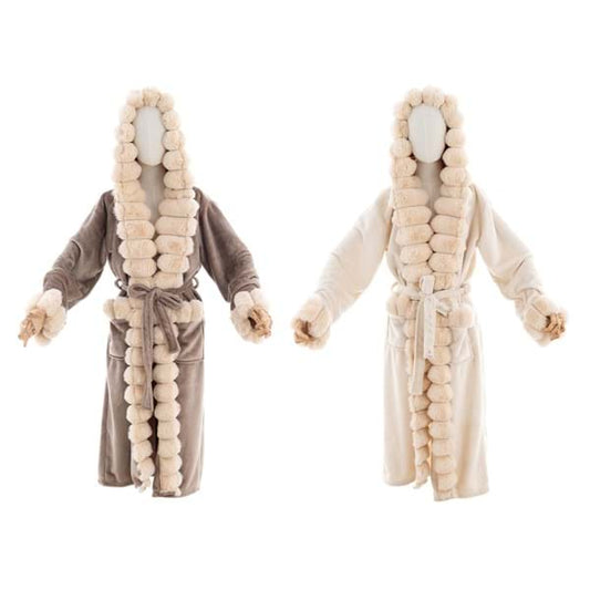 VESTAGLIA CON POM POMS ASSORTITA 280GSM "POM POM VELLUTO"