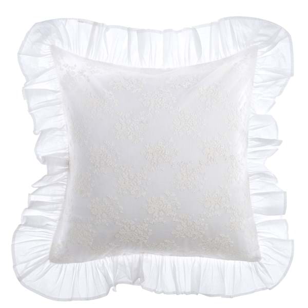 CUSCINO CON APPLICAZIONI "DENTELLE" - Blanc Mariclo Arredamento Italiano Shabby Chic - Foto 1