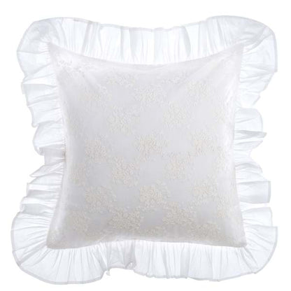 CUSCINO CON APPLICAZIONI "DENTELLE" - Blanc Mariclo Arredamento Italiano Shabby Chic - Foto 1