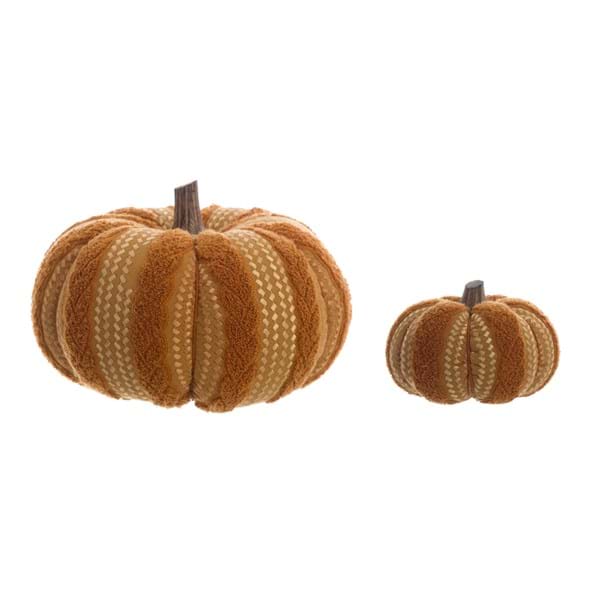 SET 2 DECORO ZUCCA"ARREDO & DECOR" BLANC MARICLO' - 24 X 24 X 14 cm