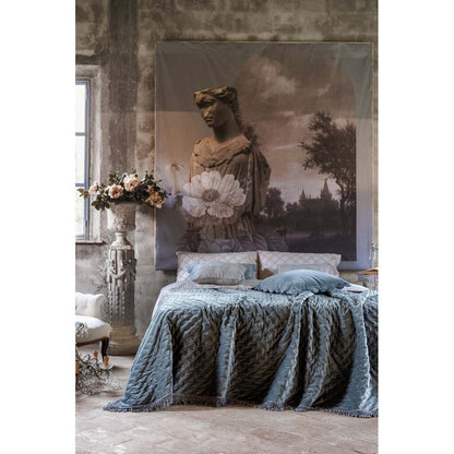 TRAPUNTA IN VELLUTO CON FRANGE 430GSM "NOTTE DI VELLUTO"