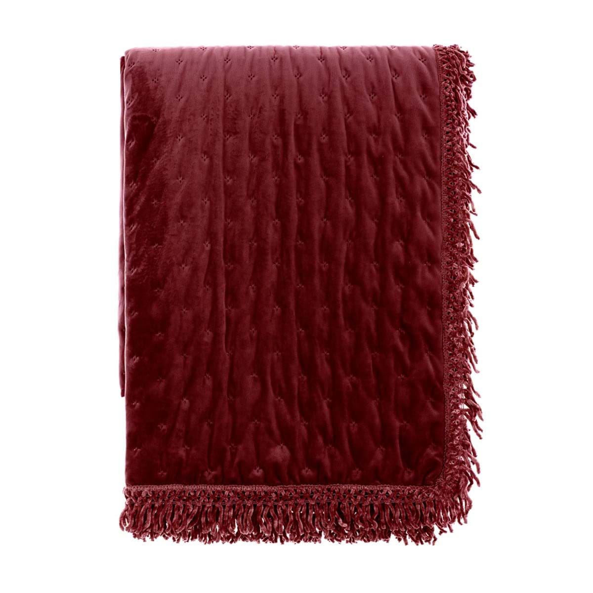 TRAPUNTA IN VELLUTO CON FRANGE 430GSM "NOTTE DI VELLUTO"