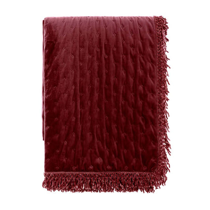 TRAPUNTA IN VELLUTO CON FRANGE 430GSM "NOTTE DI VELLUTO"