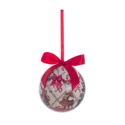 SCATOLA CON DECORO (DIA.10 CM) ASS. "FAVOLE DI NATALE"