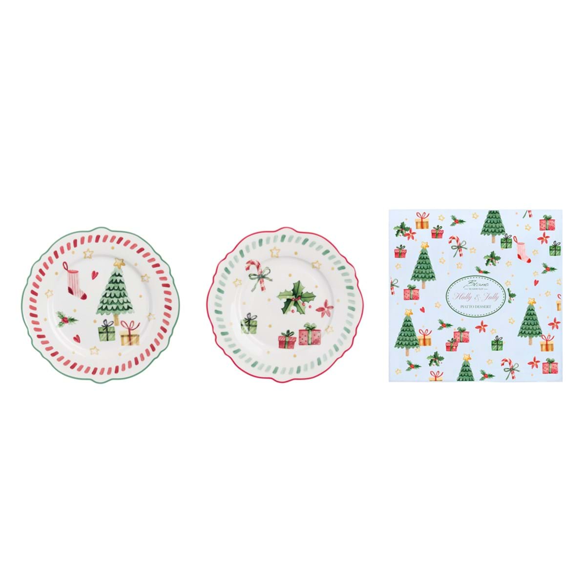 PIATTO FRUTTA ASS. "HOLLY & JOLLY"