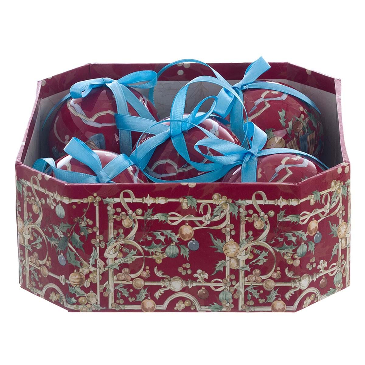 SCATOLA OTTAGONALE ASS. CON 5 DECORI "INTRECCI DI SOGNO"