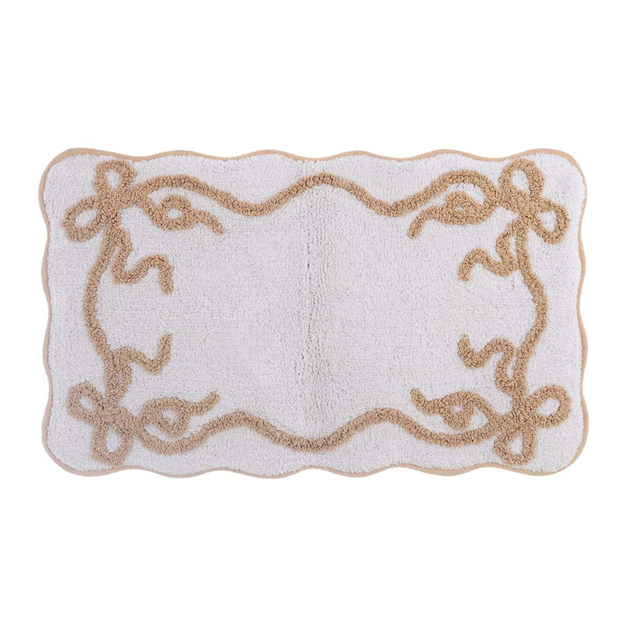 Tappeto bagno in cotone con fiocchi Fiocco Pop