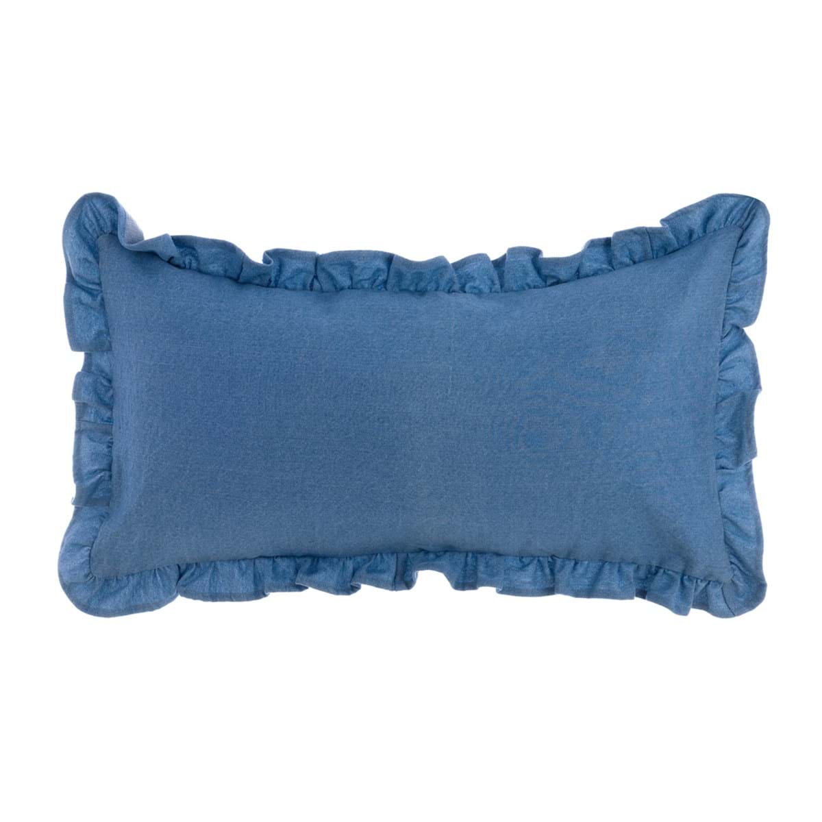 CUSCINO DENIM CON GALA 4CM "VISTA MARE" di BLANC MARICLO'