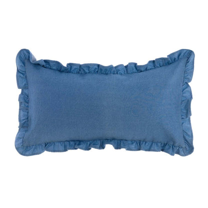 CUSCINO DENIM CON GALA 4CM "VISTA MARE" di BLANC MARICLO'