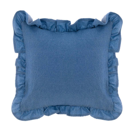 CUSCINO DENIM CON GALA 4CM "VISTA MARE" di BLANC MARICLO'