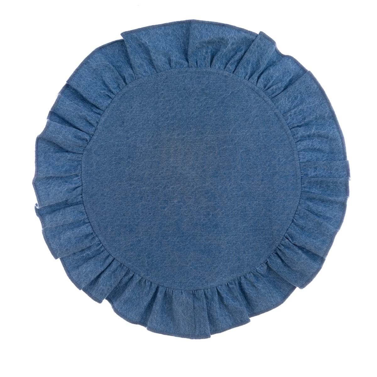 TOVAGLIETTA IN DENIM CON GALA 4 CM di BLANC MARICLO'
