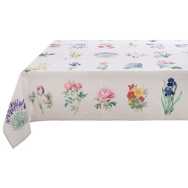 TOVAGLIA IN COTONE"FLOREALE" BLANC MARICLO'