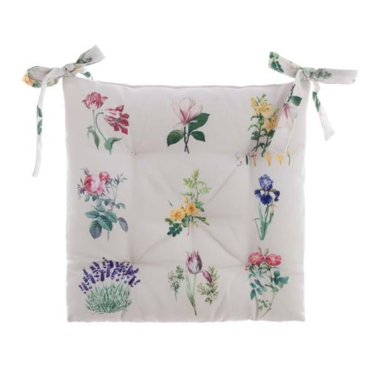 CUSCINO POLIFILLED SEDIA"FLOREALE" BLANC MARICLO'
