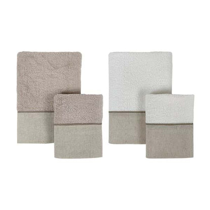 SET 2 COPPIA SPUGNA CON BALZA 450GSM "TERRE DI LINO"