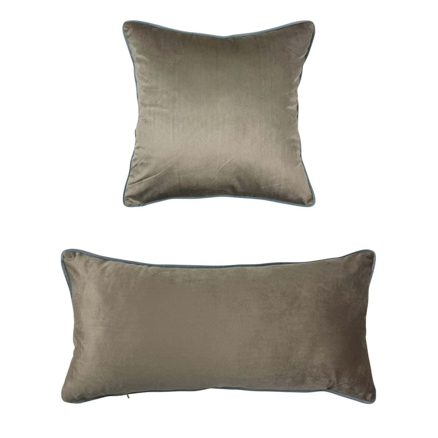 Cuscino quadrato in velluto Velluto Soffice, beige
