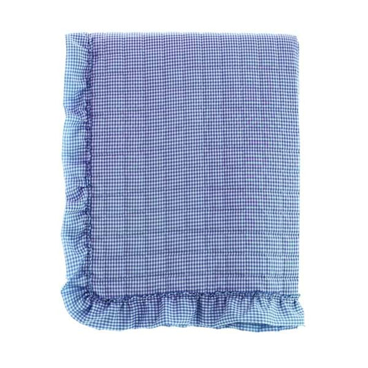 TRAPUNTA MATRIMONIALE CON GALA 290GSM "SOGNO VICHY" di Blanc mariclo'