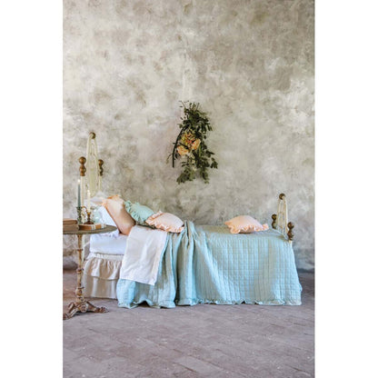 TRAPUNTA SINGOLA CON GALA 290GSM "SOGNO VICHY" di BLANC MARICLO'