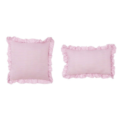 SET 2 CUSCINI CON GALA ASSORTITO 30X50 45X45 "SOGNO VICHY" di BLANC MARICLO'