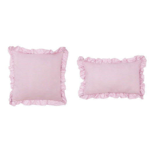 SET 2 CUSCINI CON GALA ASSORTITO 30X50 45X45 "SOGNO VICHY" di BLANC MARICLO'