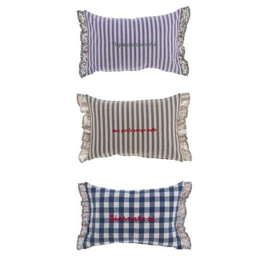 CUSCINO RICAMATO CON GALA ASSO "TI PORTO CON ME" - Blanc Mariclo Arredamento Italiano Shabby Chic - Foto 1