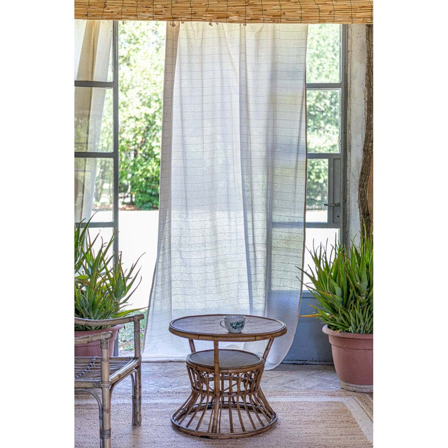 Tenda con lacci in cotone a righe Righe di Cotone, 150 x 290 cm