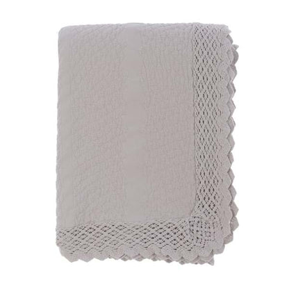 COPRILETTO MATRIMONIALE CON PIZZO "PALAZZO UNITO"