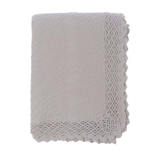 COPRILETTO MATRIMONIALE CON PIZZO "PALAZZO UNITO"