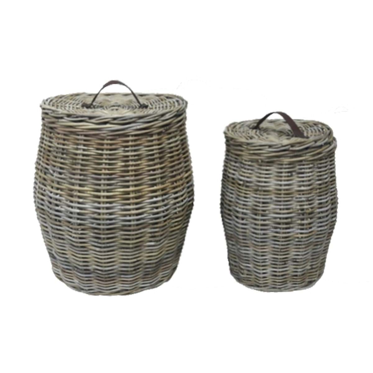 SET 2 CESTI CON COPERCHIO "AZUCENA" di BLANC MARICLO'