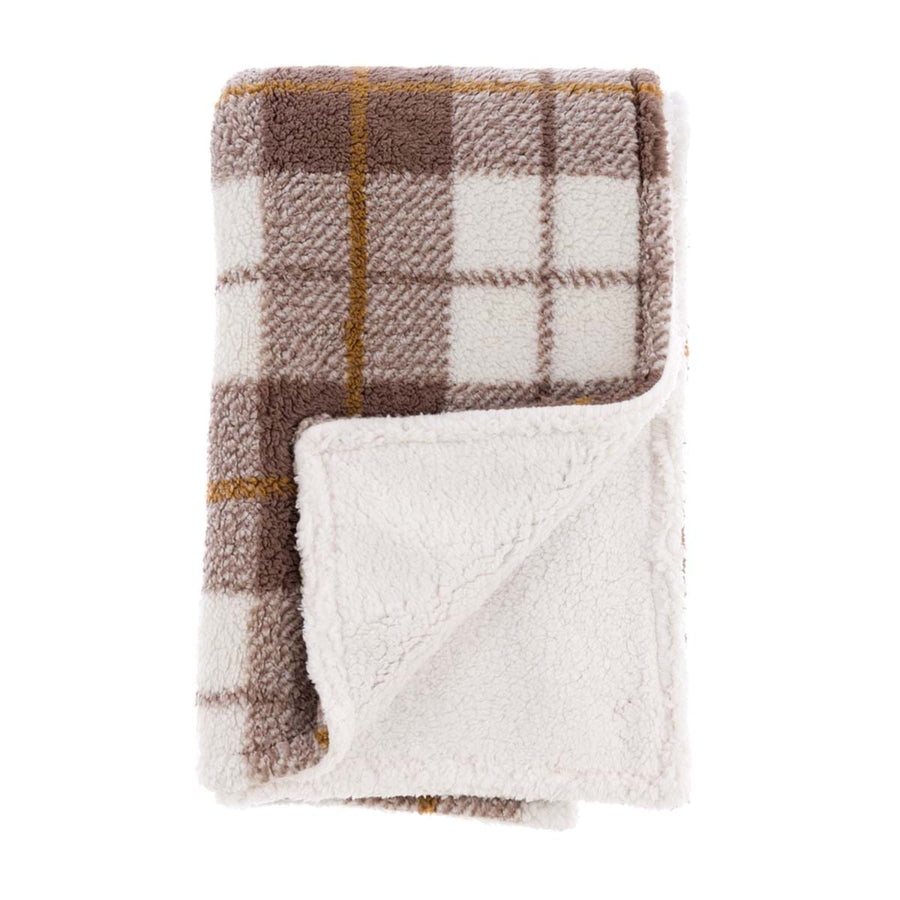 Plaid in sherpa 420 g/m² 160 x 200 cm, beige