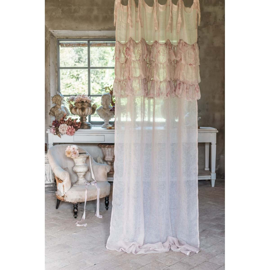 Tenda lunga con lacci in cotone Sogni in Fiore