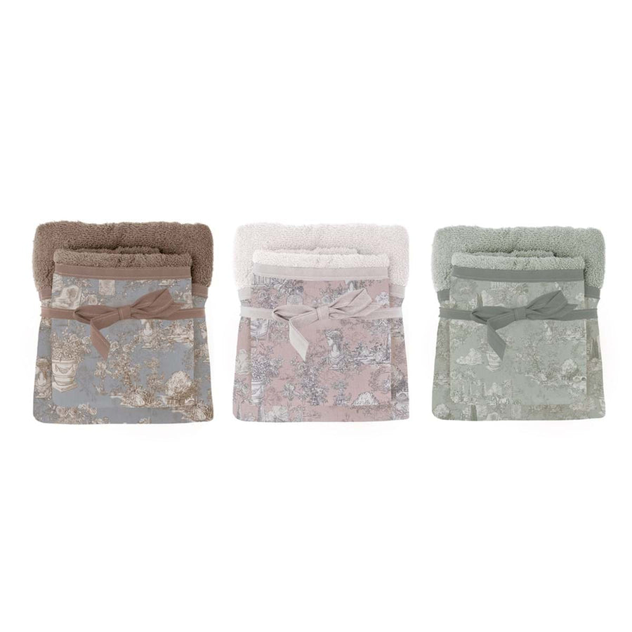 Coppia di asciugamani in spugna di cotone Toile du Borgo